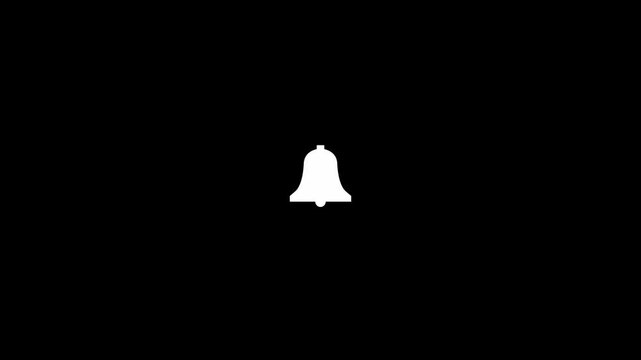 Animated Bell Icon Transition: Black and White