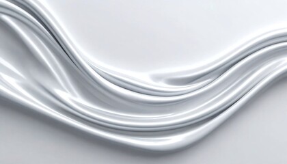Obraz premium Smooth white waves on a grey background.