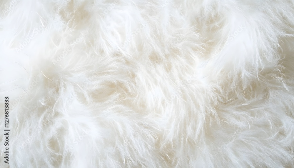 Poster fluffy white feathers create a soft and delicate background