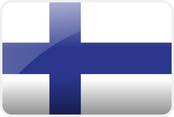 Naklejka premium Flag Icon of Finland Country,National Vector Flag Iconic Symbol and Colors of French flag.