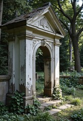 Fototapeta premium Old cemetery in the woods