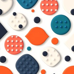 geometric shapes pastel colors seamless pattern