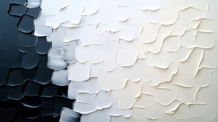 Obraz premium Abstract textured painting with black and white palette showcases modern art techniques, enhancing home and office aesthetics.