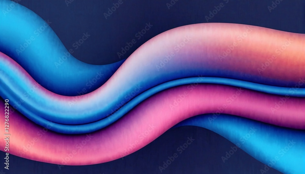Poster abstract colorful background with smooth curved lines.