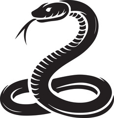 a black and white snake on a white background