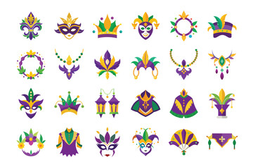 bandle mardi gras crafts & diy vector illustration