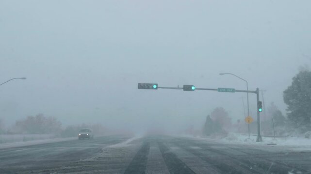 Driving in Albuquerque NM During a Snow Storm