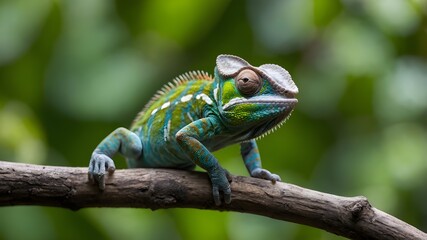 Fototapeta premium Close up of colorful chameleon