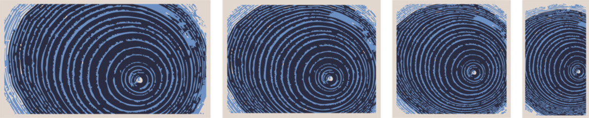 Decorative Wood Cross-Section Vector Textures – Nature-Inspired Backgrounds
