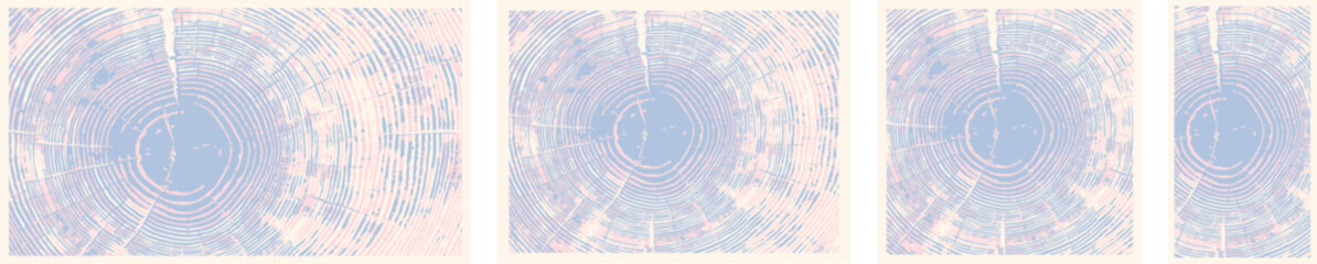 Tree Rings Vector Set – Wood Slice Print Textures for Posters, Invitations, and Design
