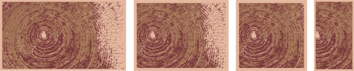 Decorative Wood Cross-Section Vector Textures – Nature-Inspired Backgrounds
