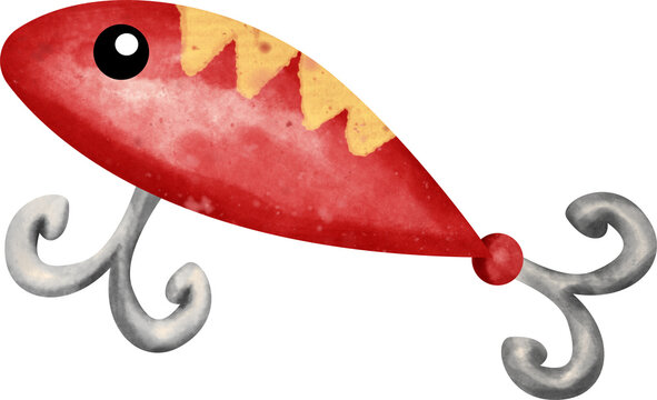 recommend clip art: watercolor fishing bait