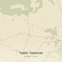 Obraz premium Vintage map of Saint-Samson, France.