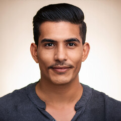 Obraz premium Ritratto di bellissimo uomo con baffi