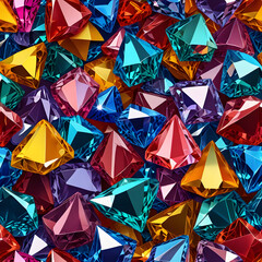 colorful, colors, crystal, diamond, mosaic, polygon, three-dimensional, triangle, geometric, origami, wallpaper, art, element, illustration, light, shape, blue, bright, decoration, design, pattern
