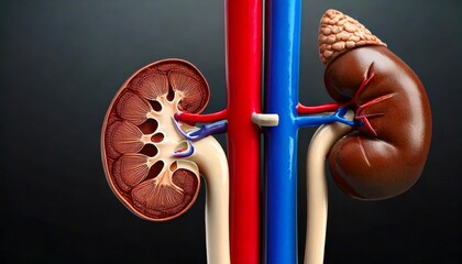  kidney disease Remove kidney stones. 3d illustration