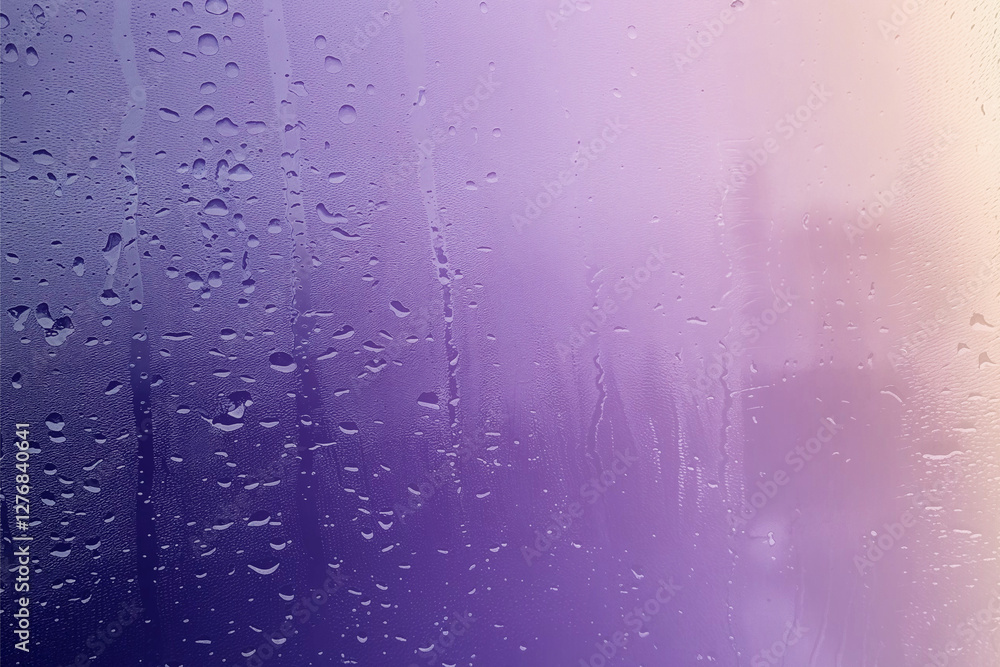 Aufkleber raindrops on a clean window with abstract water patterns and droplets
