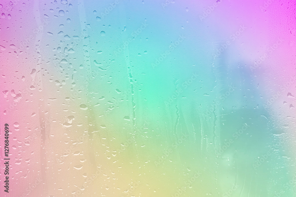 Poster colorful abstract rainbow background with circles and geometric patterns