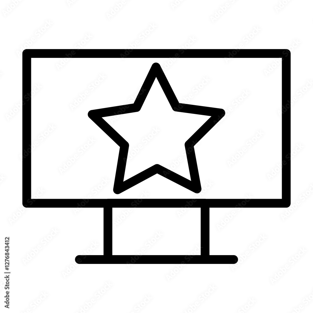 Poster rating vector icon