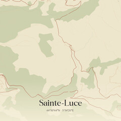 Obraz premium Vintage map of Sainte-Luce, France.