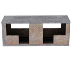 3d rendering unfinished balcony