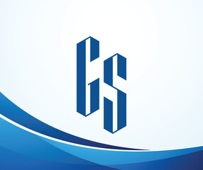 GS letter logo design template elements. Modern abstract digital alphabet letter logo. Vector illustration. New Modern logo.