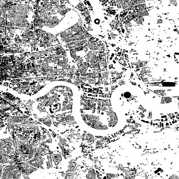 Buildings map of Canary Wharf Great Britain