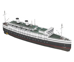 3d rendering cruise ship