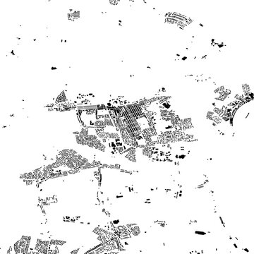 Buildings map of Ashington Great Britain