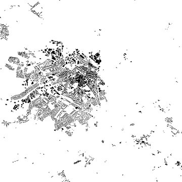Buildings map of Loughborough Great Britain