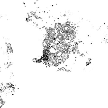 Buildings map of Exmouth Great Britain