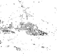 Buildings map of Thatcham Great Britain
