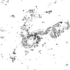 Buildings map of Durham Great Britain