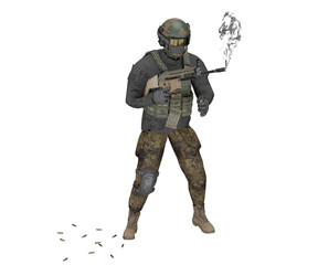 3d rendering private military contractor