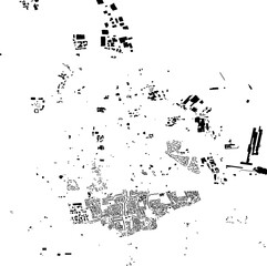 Fototapeta premium Buildings map of Scunthorpe Great Britain
