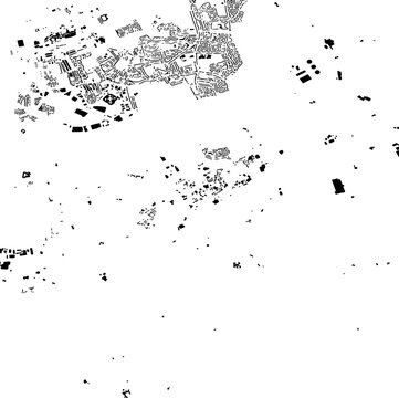 Buildings map of Pontefract Great Britain