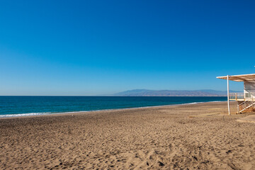 Playa San Miguel in Cabo de Gata, Provinz Almería, Autonome Gemeinschaft Andalusien, Spanien
