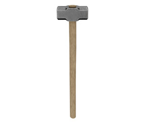 Heavy rubber mallet used for striking in construction activities