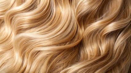 Summertime bliss close-up view of luxurious blonde waves indoor setting hair photography warm atmosphere