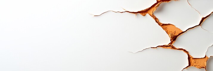 A white background with a crack in it
