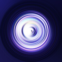Colorful radial motion effect. Abstract rounded background. Color curves and sphere.