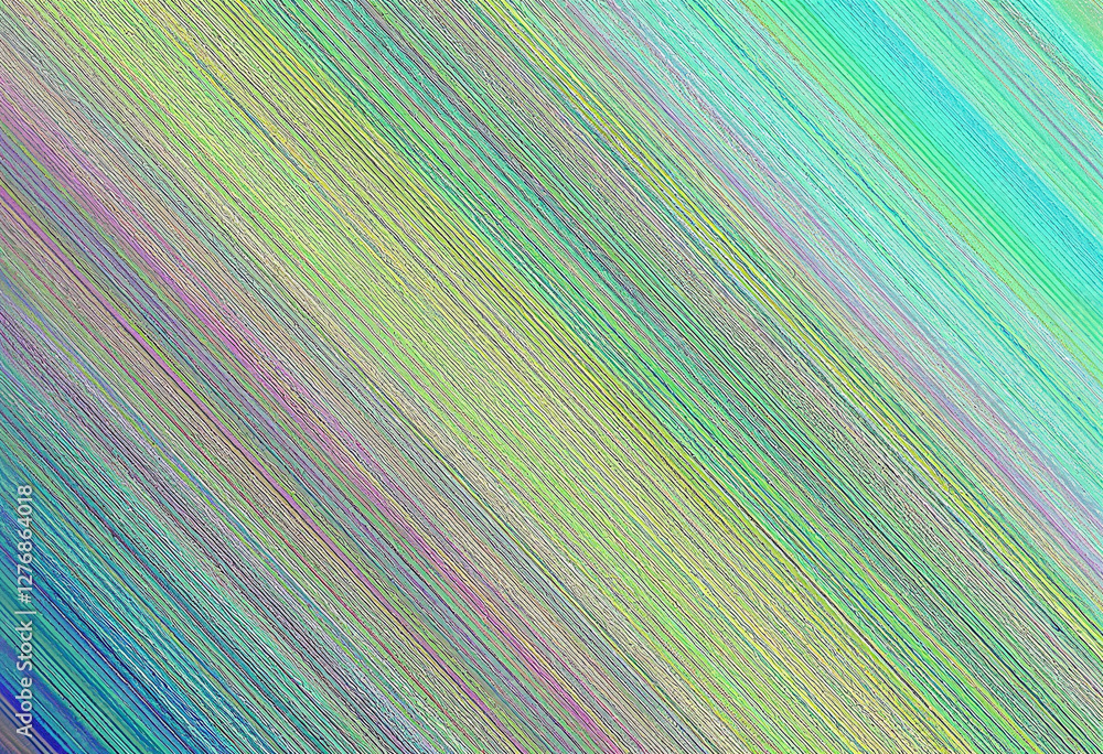 Poster vibrant abstract diagonal lines in a colorful textured gradient creating a modern digital background