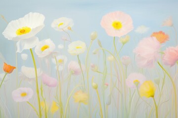 Obraz premium Flower background painting backgrounds outdoors.