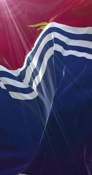 Flag of Kiribati. 4K Vertical. Loop