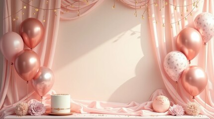Magical Birthday Setting: A Painterly Depiction