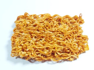 noodles on white background