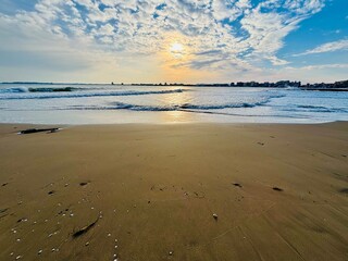 sunset on the beach