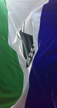 Flag of Lesotho. 4K Vertical. Loop