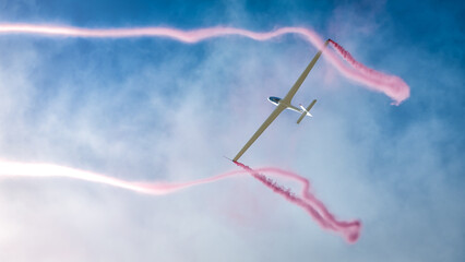 sailplane doing aerobatics