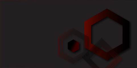  Luxury hexagonal abstract black metal background with golden light lines. Dark 3d geometric texture illustration. Black Hexagonal Pattern Metallic background with black and gold 3d